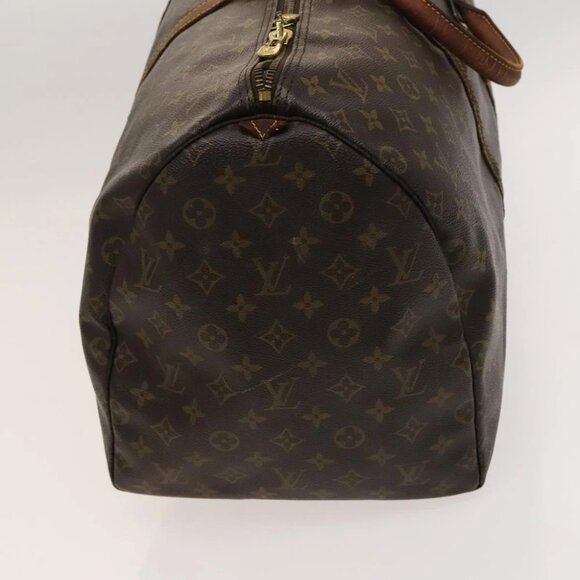LOUIS VUITTON Monogram Keepall 55 Boston Bag LV Auth - Picture 4 of 16